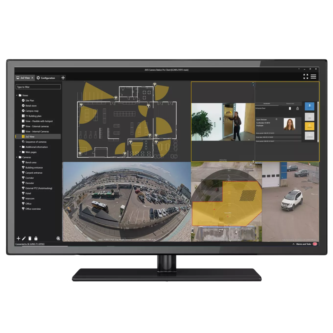 AXIS Camera Station Pro monitor view